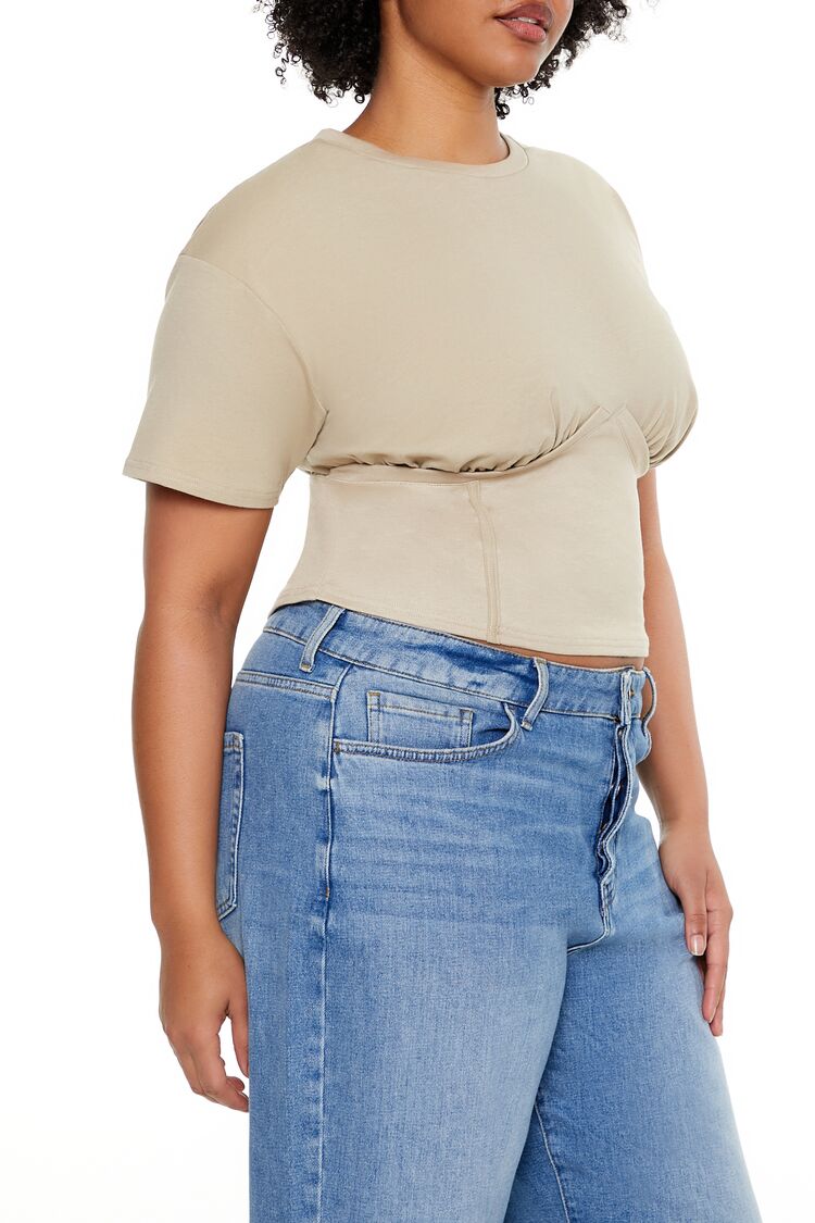 Plus Size Cropped Bustier Tee | Forever 21 near me