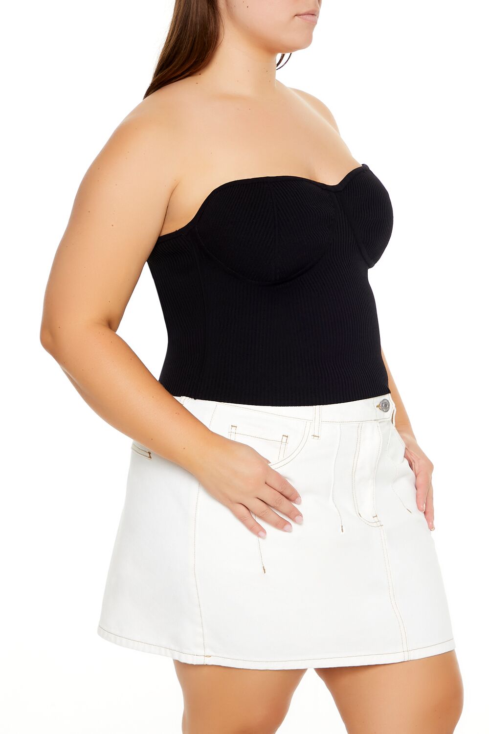 Plus Size Sweater-Knit Tube Top | Forever 21 US