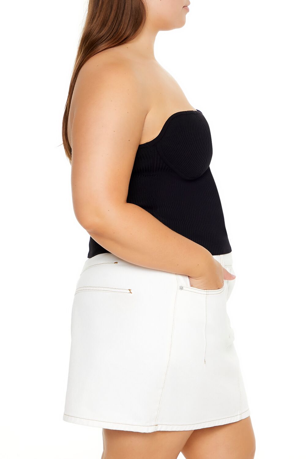 Plus Size Sweater-Knit Tube Top | Forever 21 US