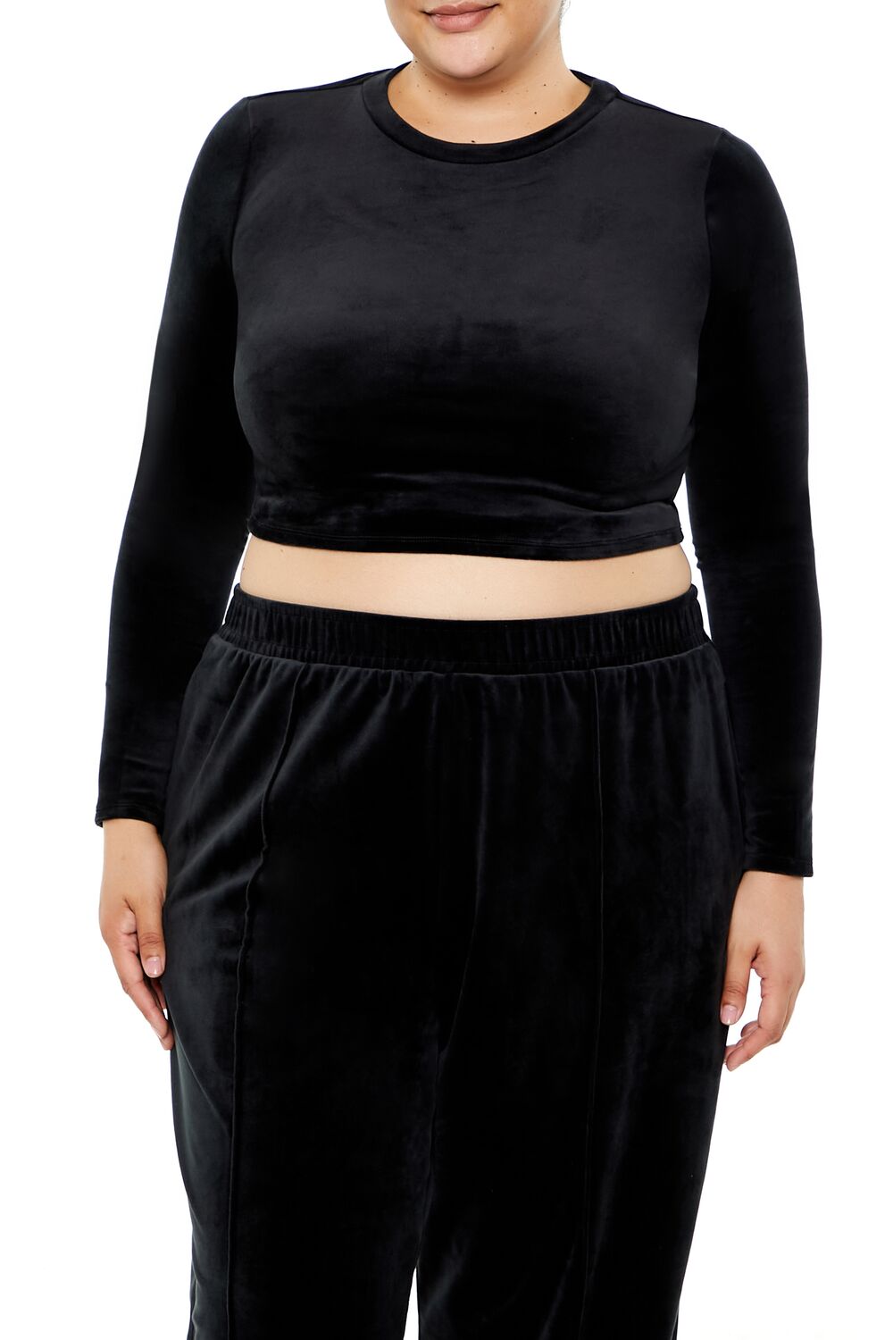 Plus Size Velour Crop Top | Forever 21 near me