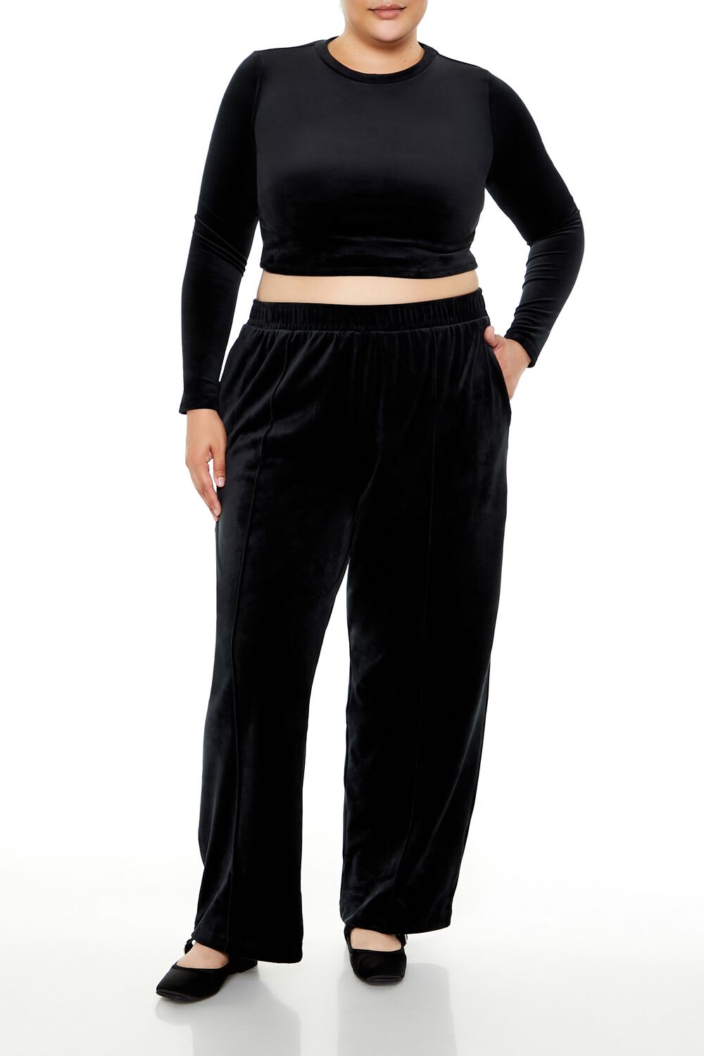 Plus Size Velour Crop Top | Forever 21 near me