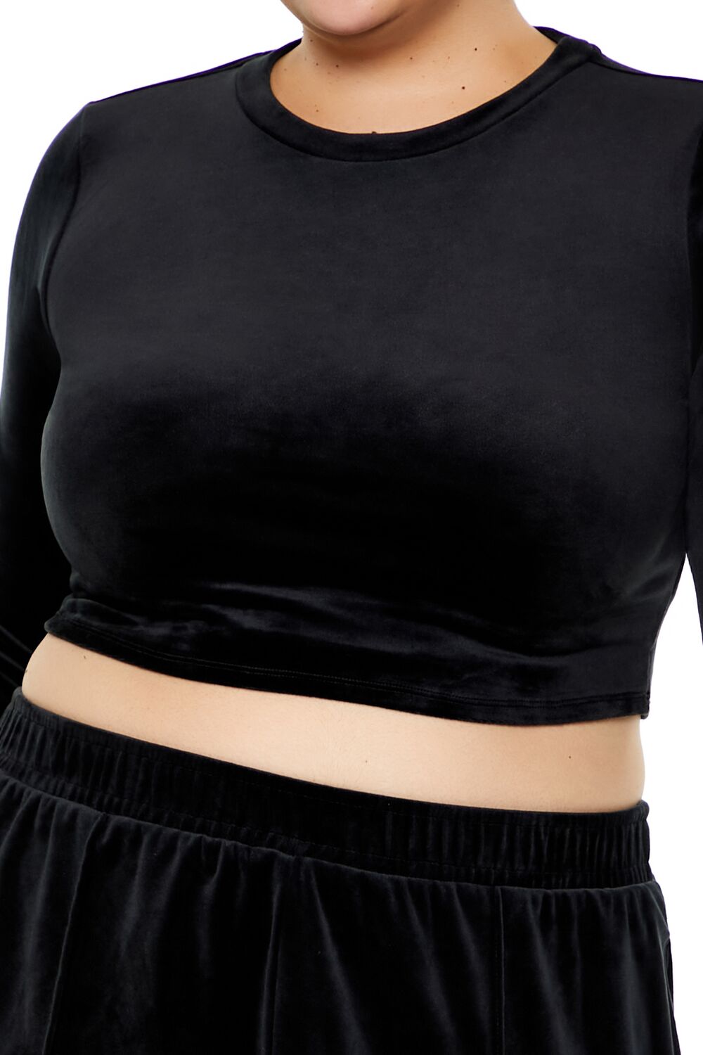 Plus Size Velour Crop Top | Forever 21 near me