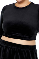 Plus Size Velour Crop Top | Forever 21 near me