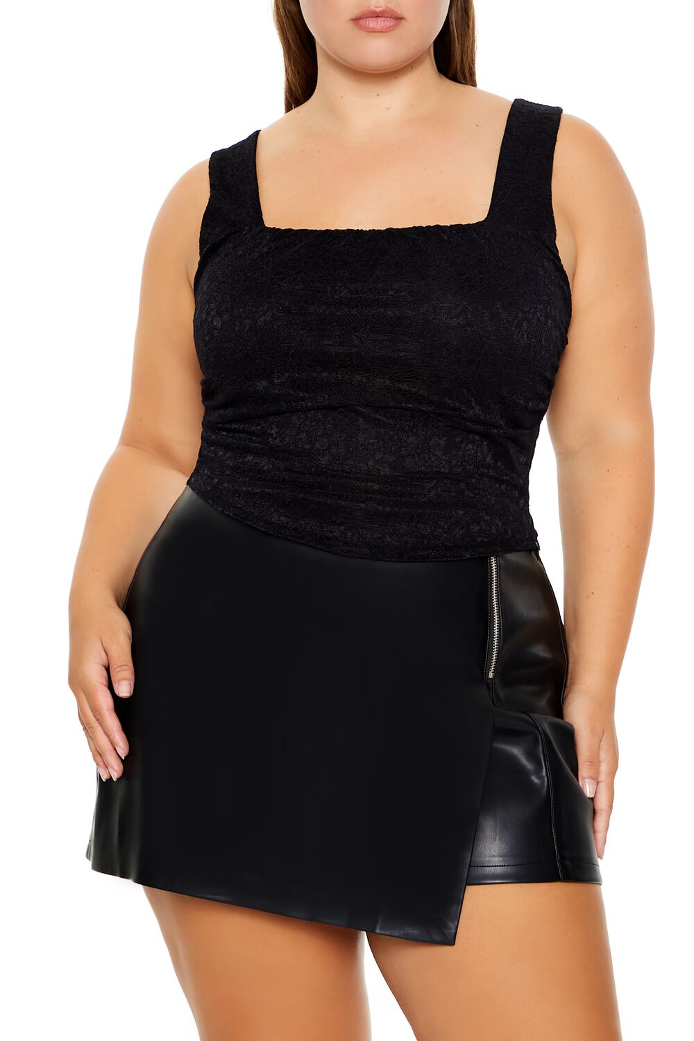 Plus Size Lace-Up Lace Top | Forever 21 outlet