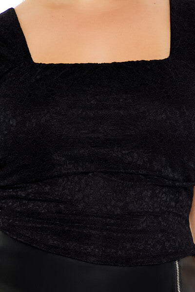 Plus Size Lace-Up Lace Top | Forever 21 outlet