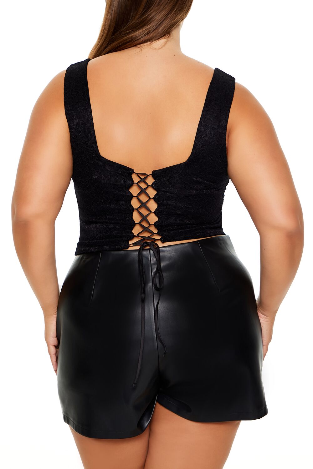 Plus Size Lace-Up Lace Top | Forever 21 outlet