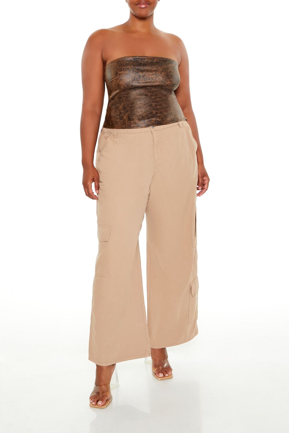 Plus Size Faux Leather Tube Top | Forever 21 online