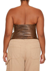 Plus Size Faux Leather Tube Top | Forever 21 online