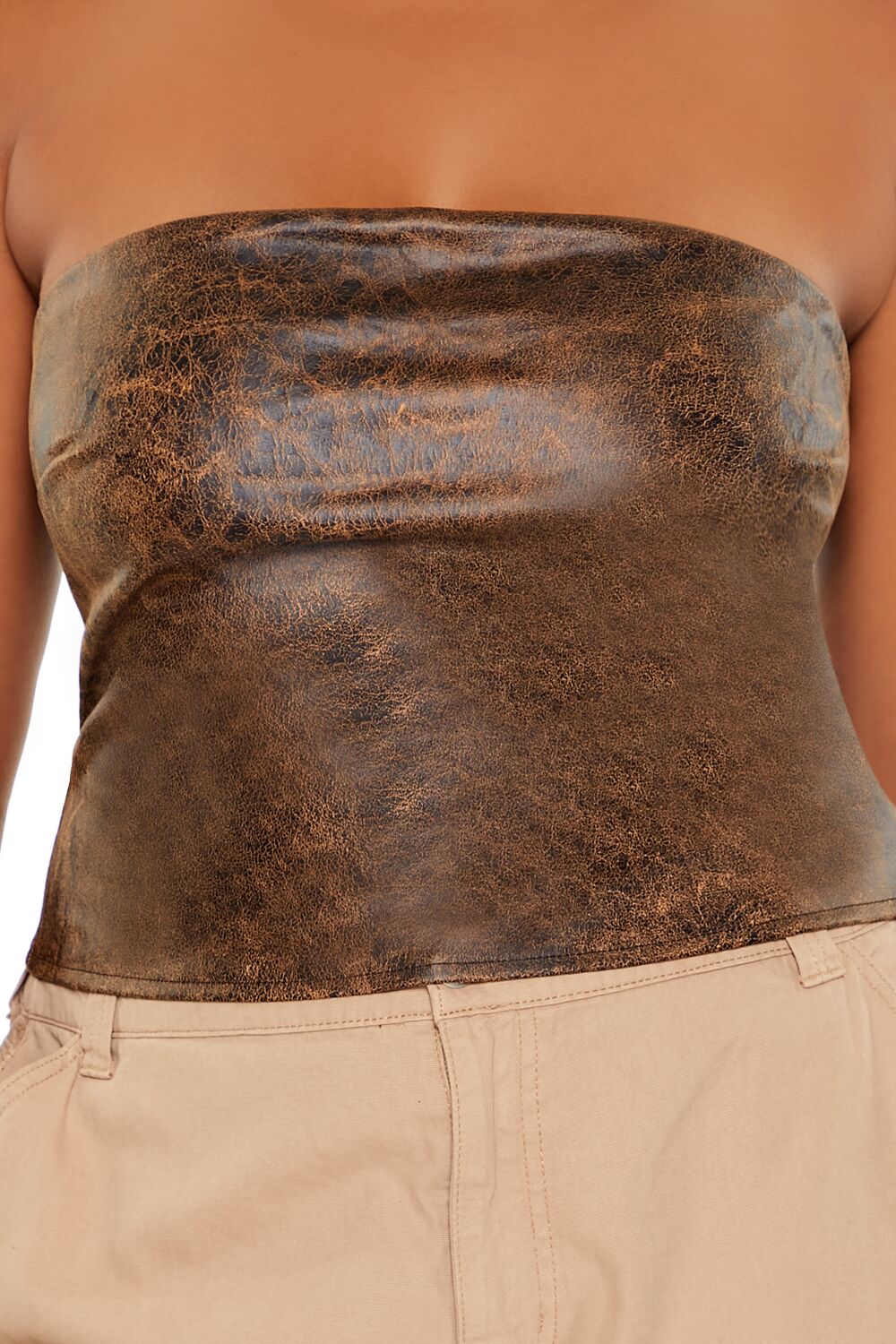 Plus Size Faux Leather Tube Top | Forever 21 online