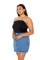 Plus Size Faux Pearl Halter Bodysuit | Forever 21 US