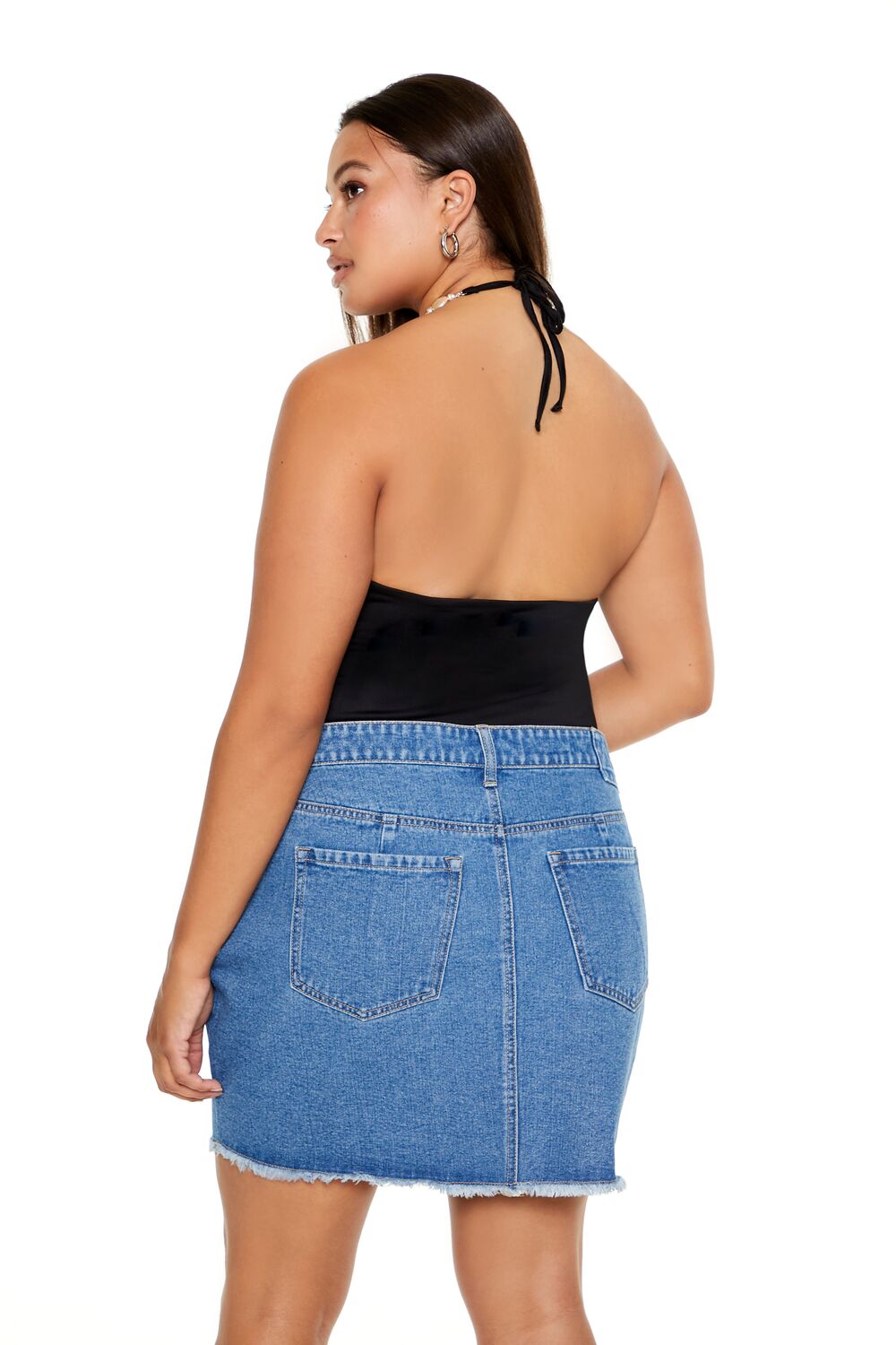 Plus Size Faux Pearl Halter Bodysuit | Forever 21 US