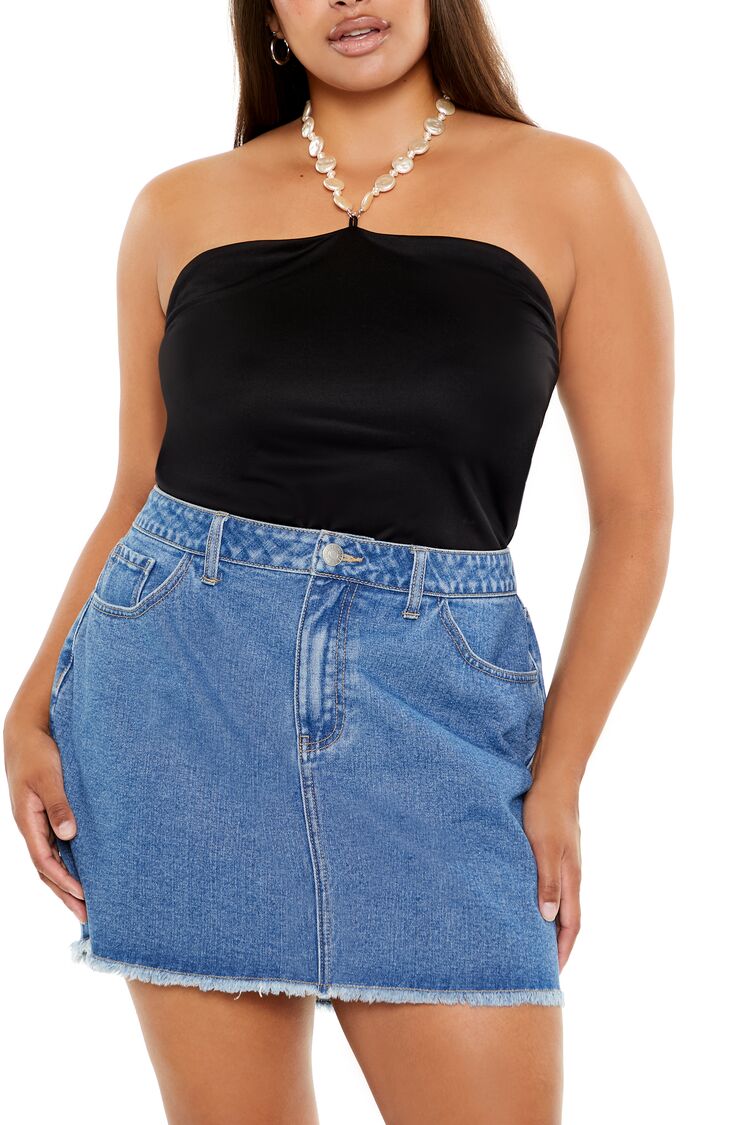 Plus Size Faux Pearl Halter Bodysuit | Forever 21 US