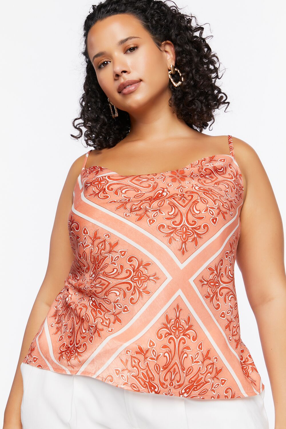 Plus Size Baroque Print Satin Cami | Forever 21 discount
