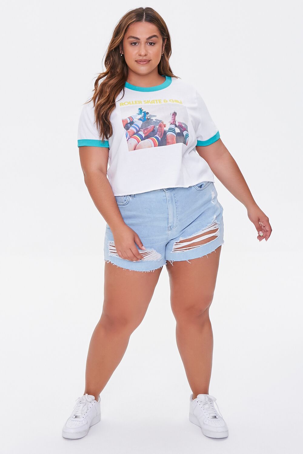 Plus Size Moxi Skates Ringer Tee | Forever 21 on sale