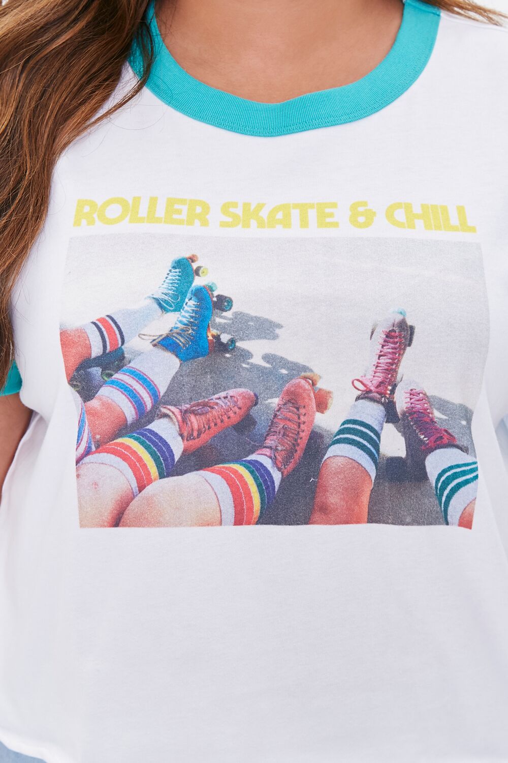 Plus Size Moxi Skates Ringer Tee | Forever 21 on sale