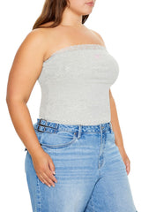 Plus Size Embroidered Bow Tube Top | Forever 21 US