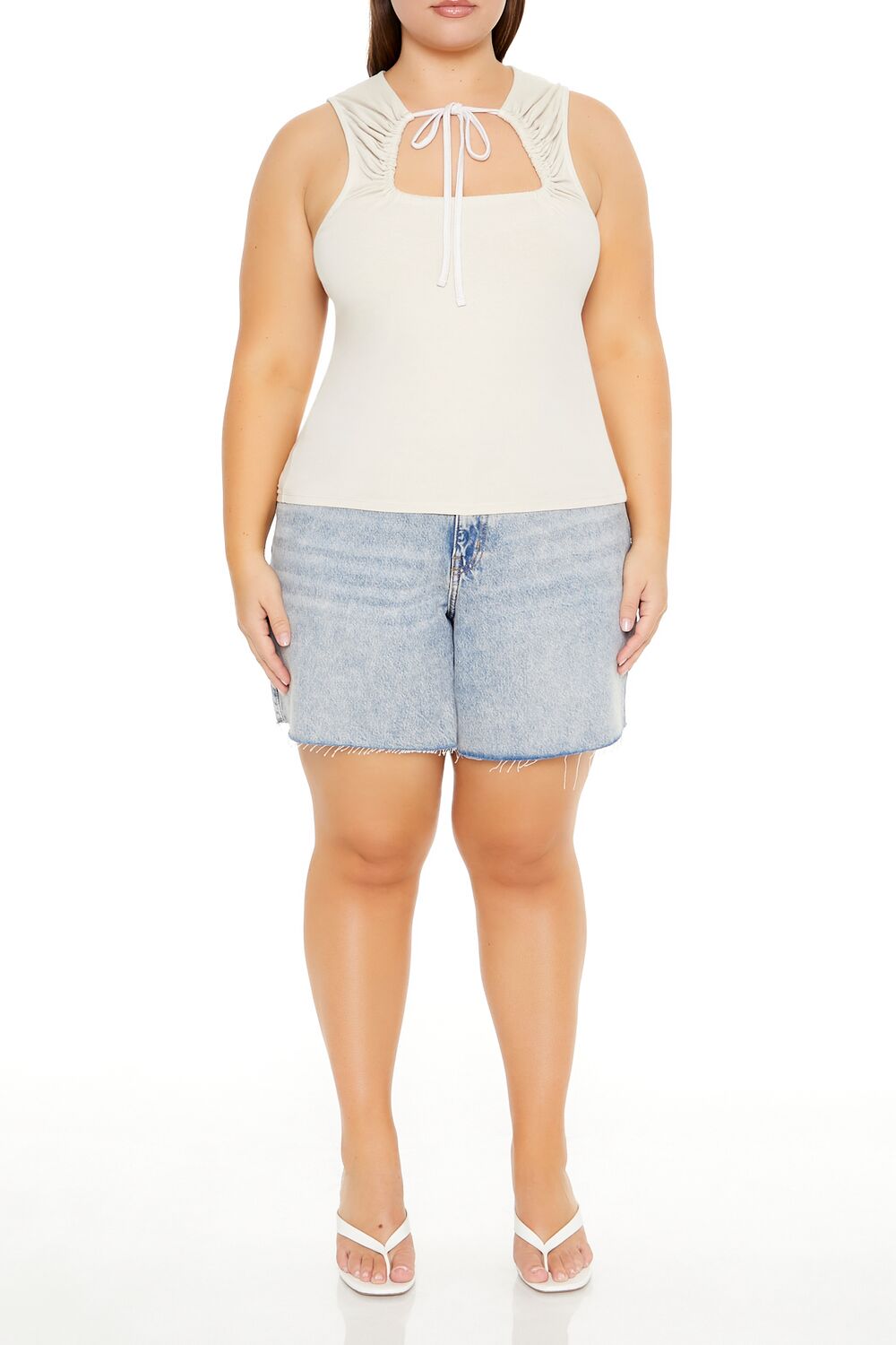 Plus Size Ruched Cutout Tank Top | Forever 21 online