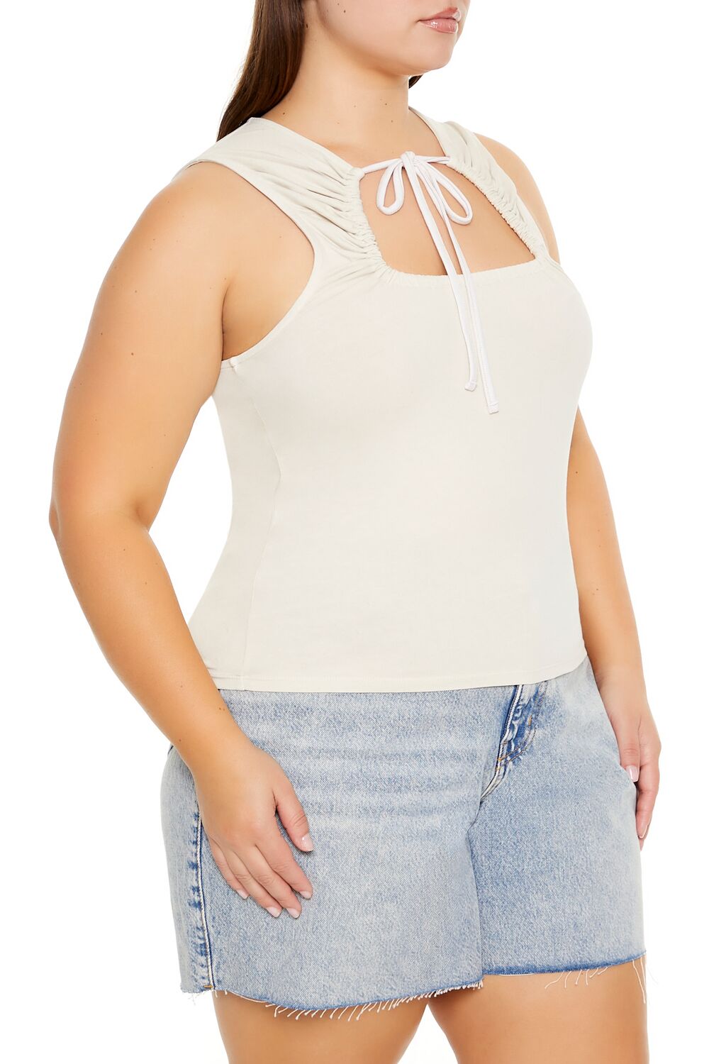 Plus Size Ruched Cutout Tank Top | Forever 21 online