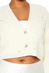 Plus Size Rhinestone Cardigan Sweater | Forever 21 US