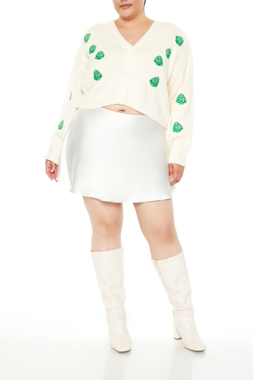 Plus Size Christmas Tree Cardigan Sweater | Forever 21 online