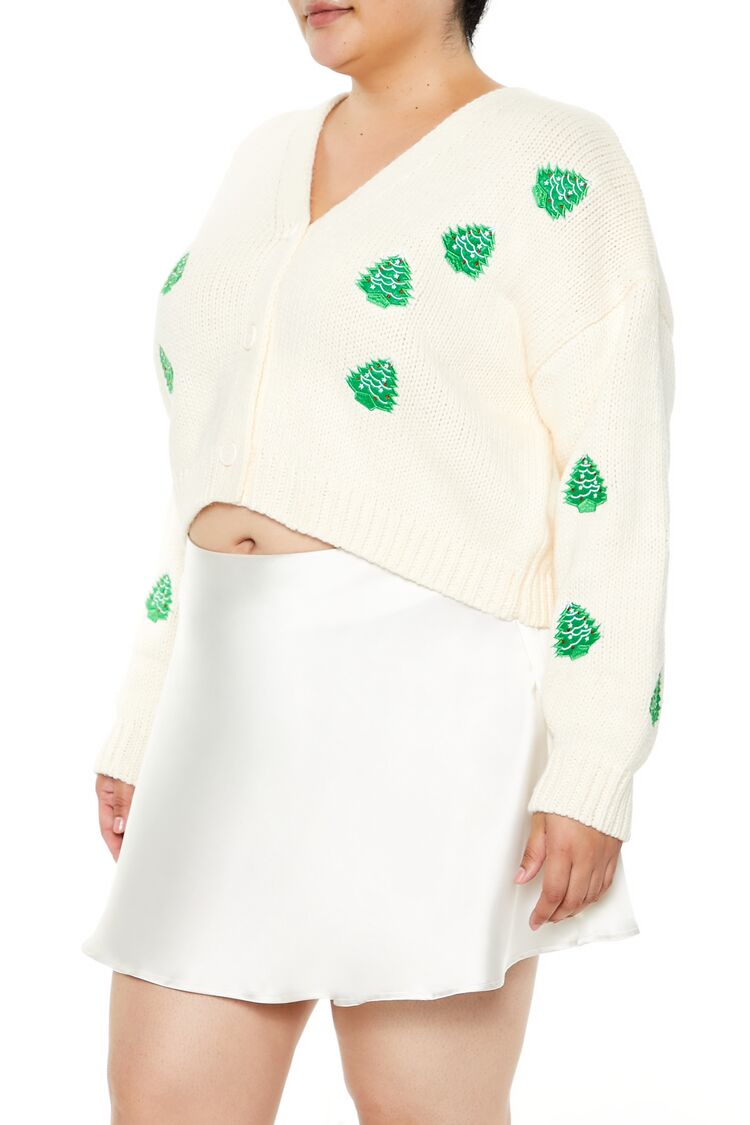 Plus Size Christmas Tree Cardigan Sweater | Forever 21 online