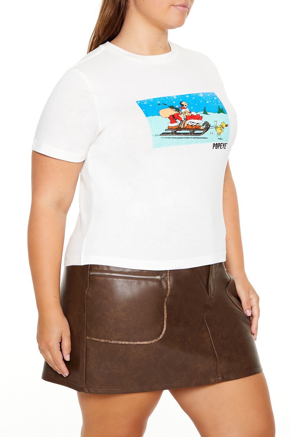 Plus Size Popeye Christmas Baby Tee | Forever 21 on sale