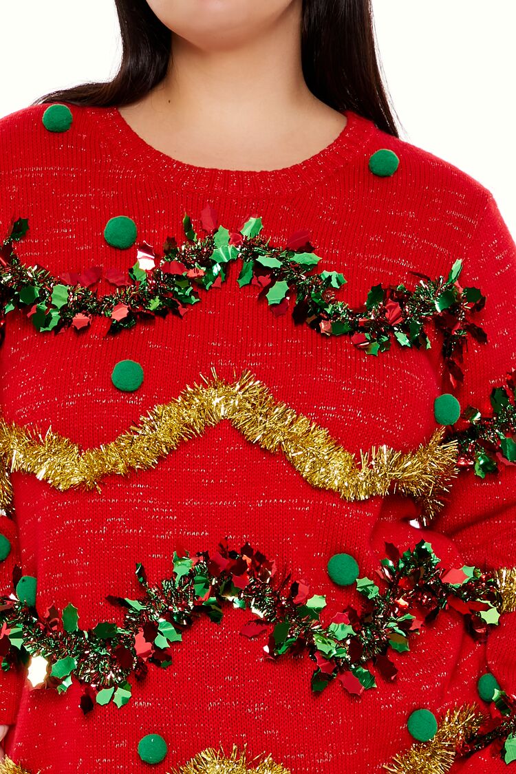 Plus Size Garland Pom Pom Sweater | Forever 21 outlet