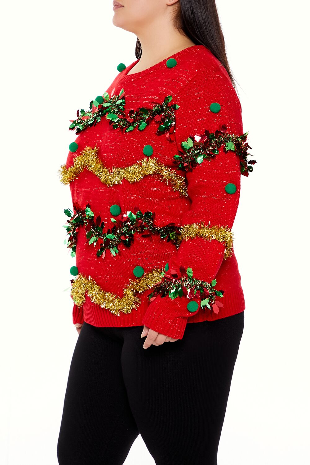 Plus Size Garland Pom Pom Sweater | Forever 21 outlet
