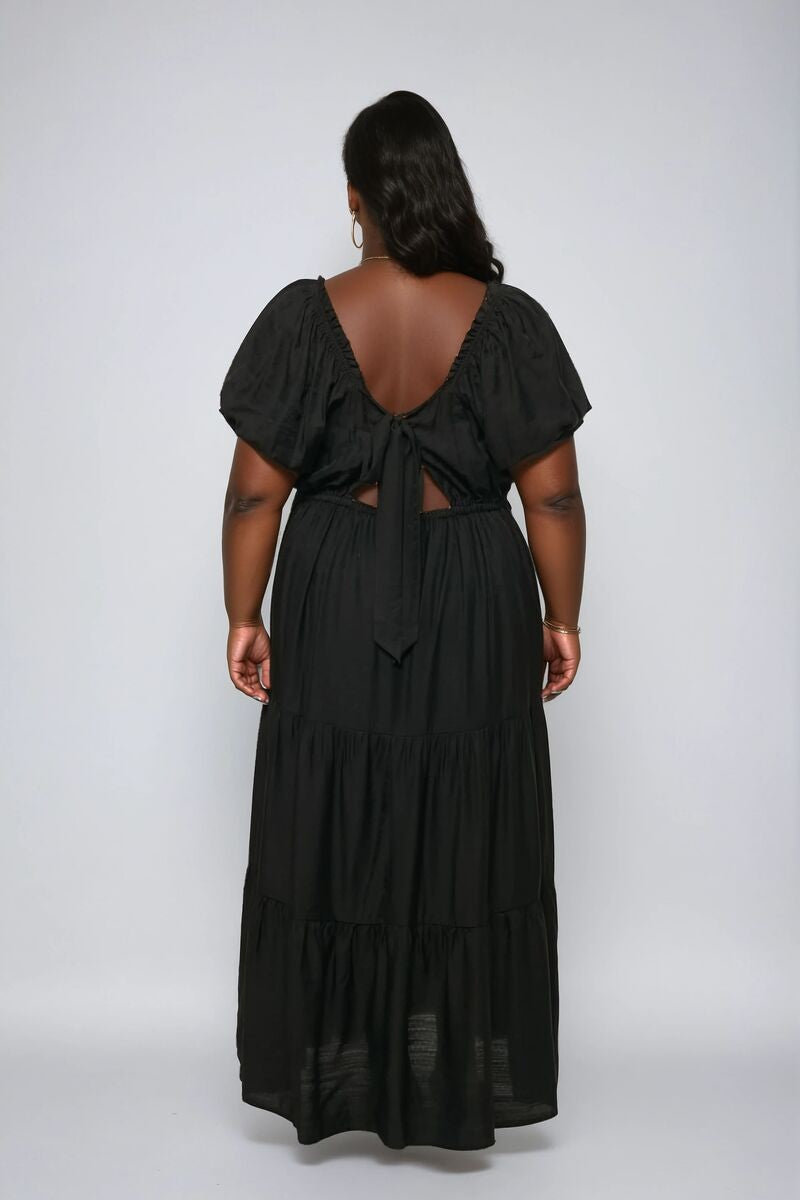 Plus Size Tiered Puff-Sleeve Maxi Dress | Forever 21 discount