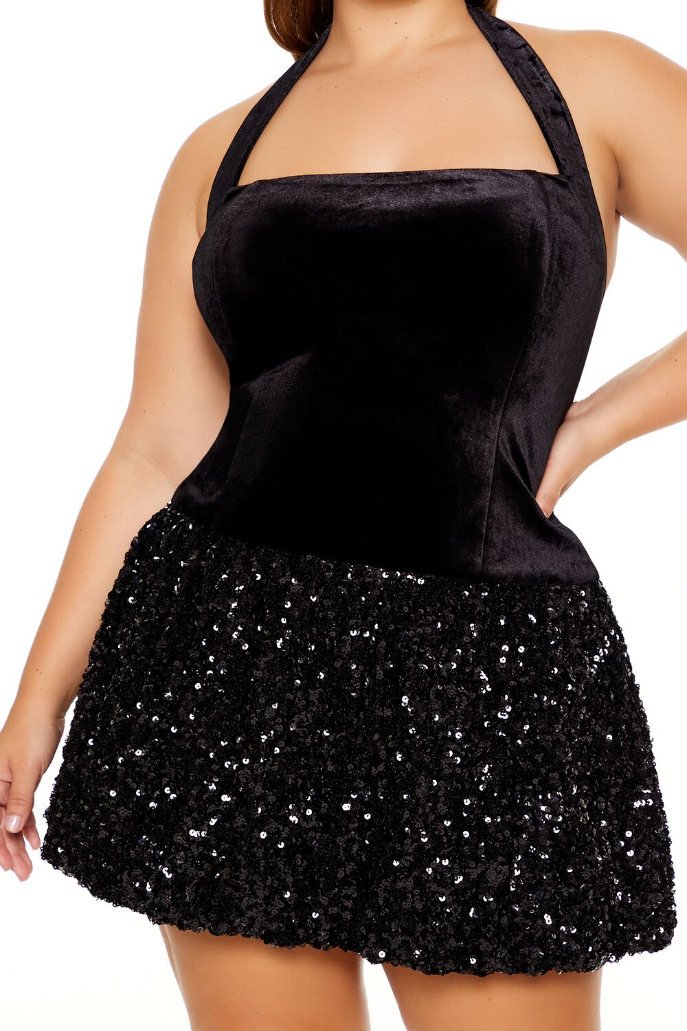 Plus Size Sequin Halter Mini Dress | Forever 21 near me
