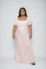 Plus Size Satin Puff-Sleeve Maxi Dress | Forever 21 discount
