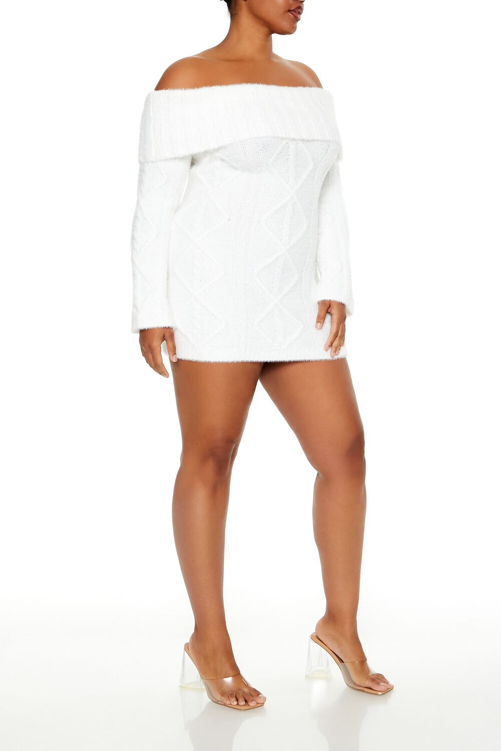 Plus Size Cable Knit Mini Sweater Dress | Forever 21 online