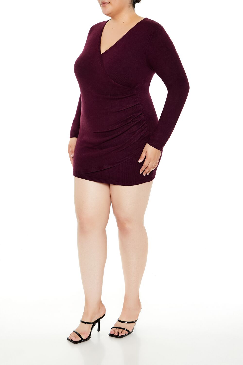 Plus Size Surplice Mini Sweater Dress | Forever 21 on sale