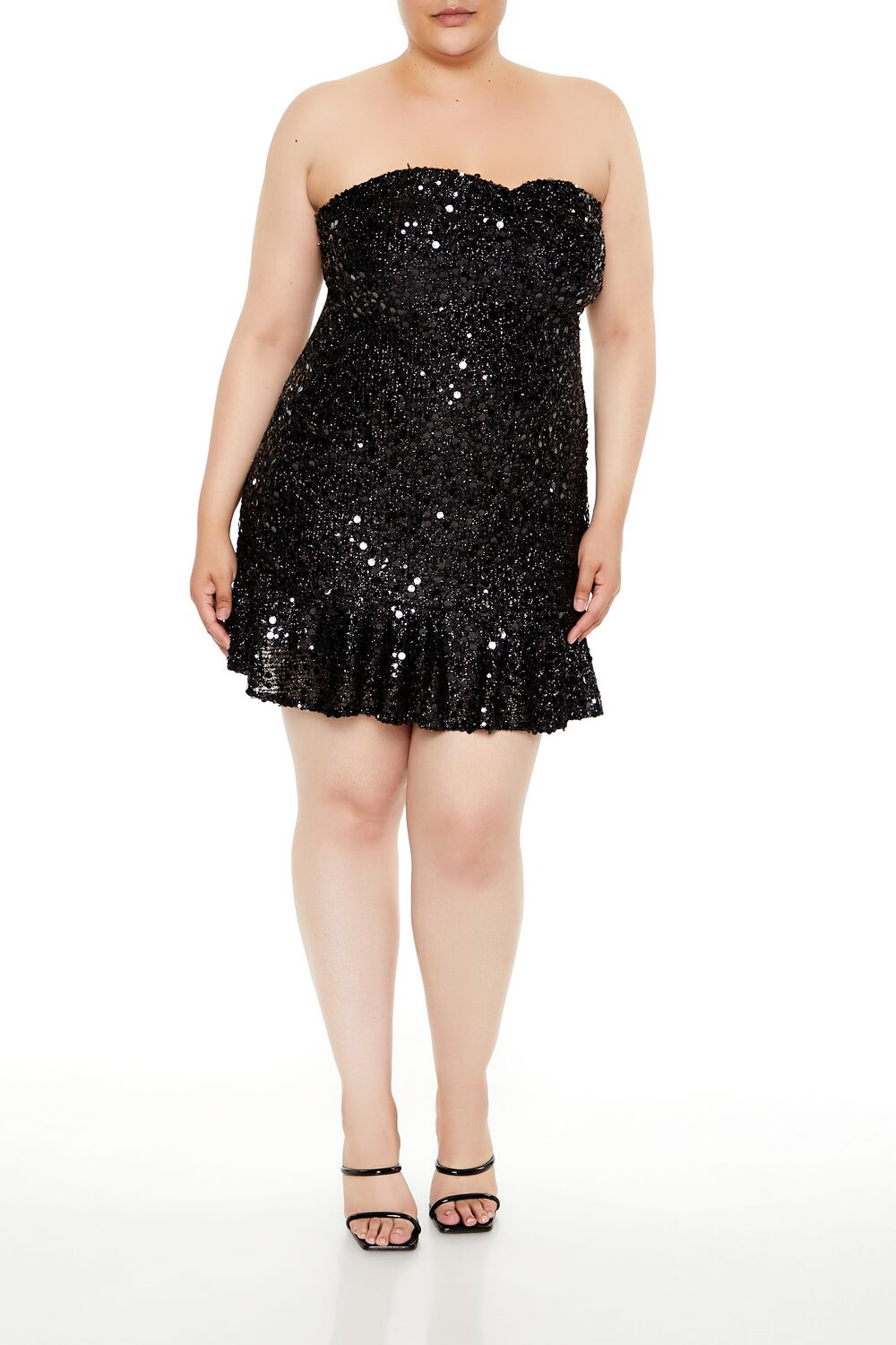 Plus Size Sequin Sweetheart Mini Dress | Forever 21 near me