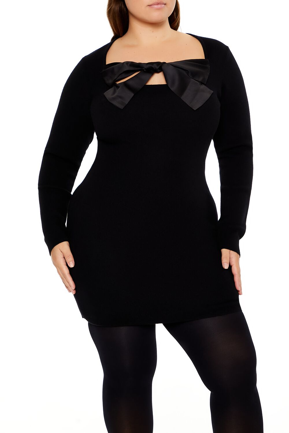 Plus Size Satin Bow Mini Dress | Forever 21 discount