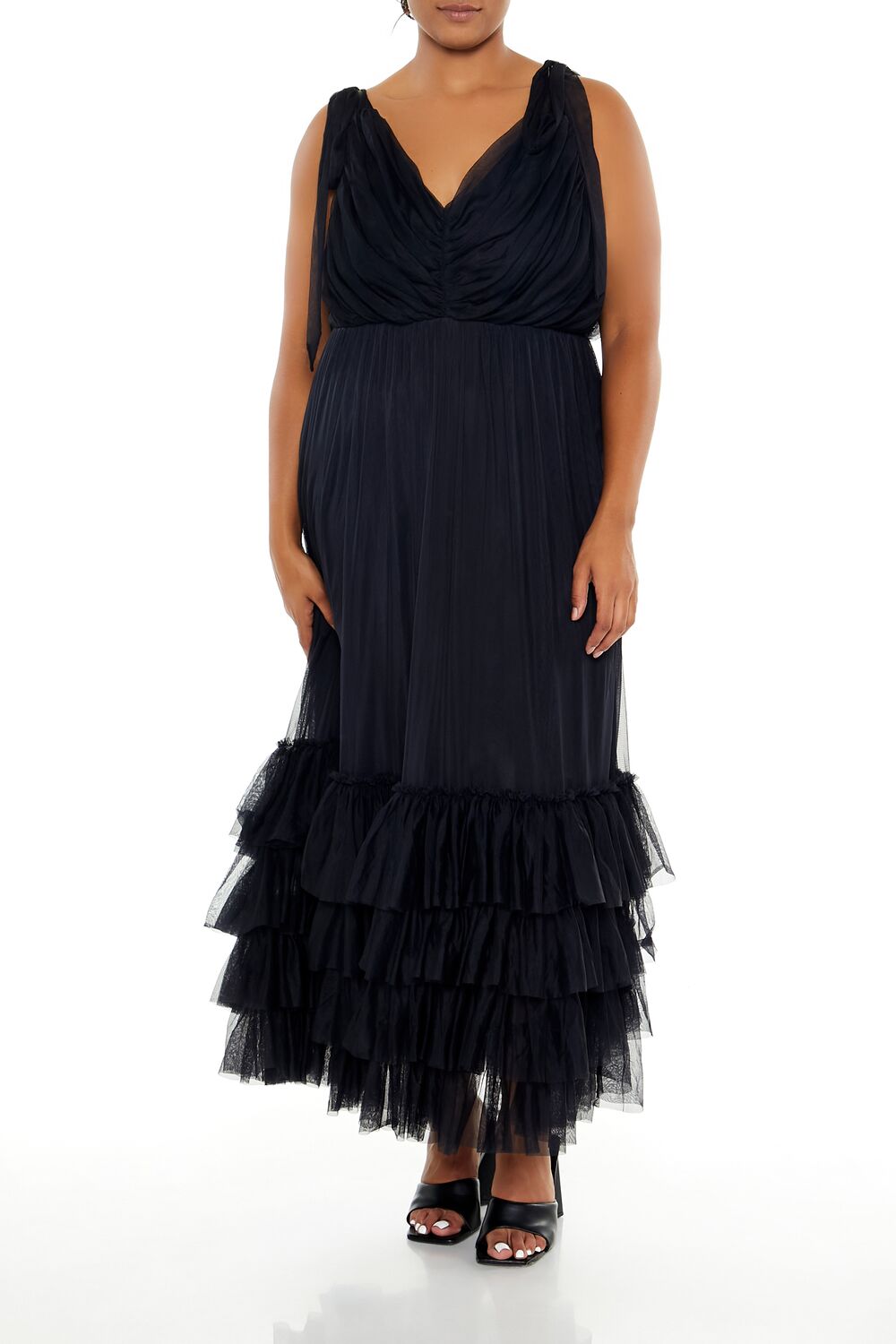 Plus Size Tiered Tie-Strap Maxi Dress | Forever 21 outlet
