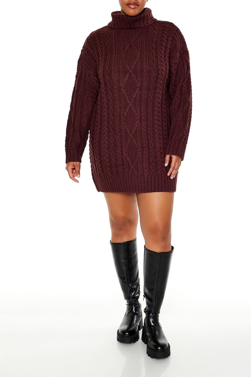 Plus Size Turtleneck Mini Sweater Dress | Forever 21 near me