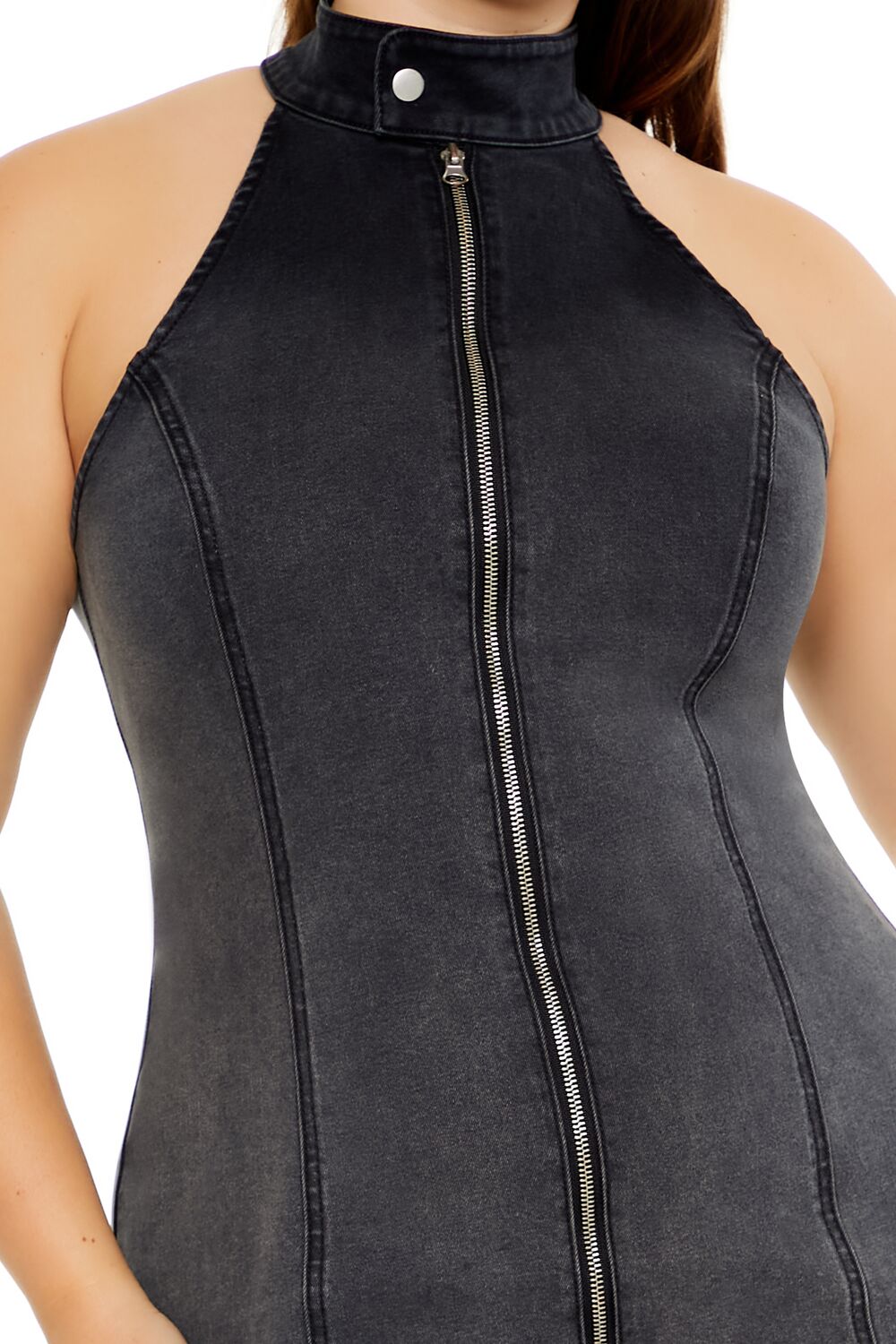 Plus Size Denim Zip-Up Mini Dress | Forever 21 online