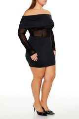 Plus Size Sheer Foldover Mini Dress | Forever 21 on sale
