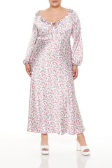 Plus Size Satin Floral Maxi Dress | Forever 21 outlet