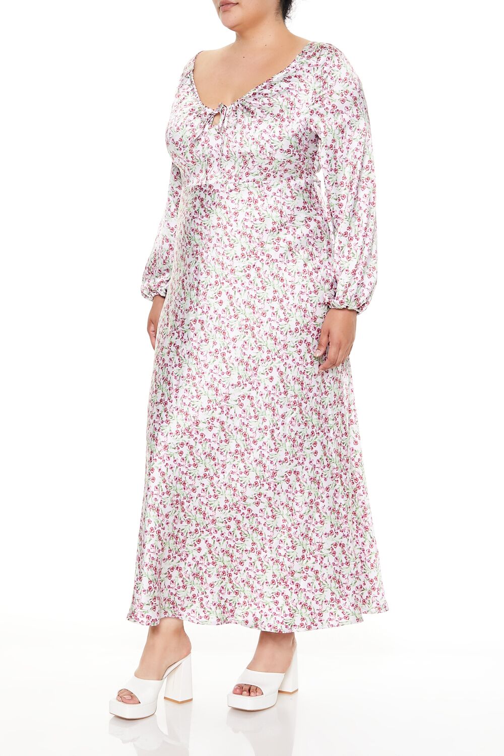 Plus Size Satin Floral Maxi Dress | Forever 21 outlet