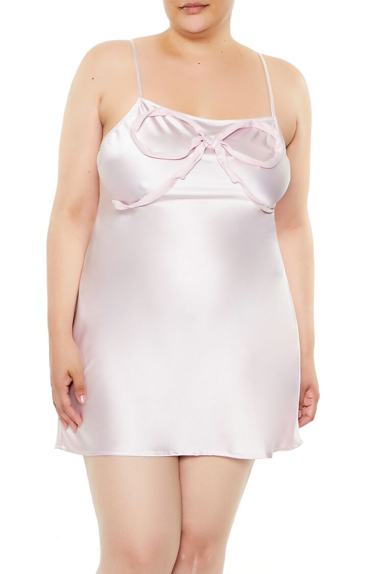 Plus Size Satin Bow Mini Slip Dress | Forever 21 near me