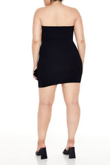 Plus Size Rosette Tube Mini Sweater Dress | Forever 21 US