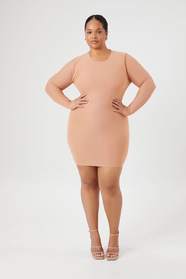Plus Size Rhinestone Mesh Dress | Forever 21 discount