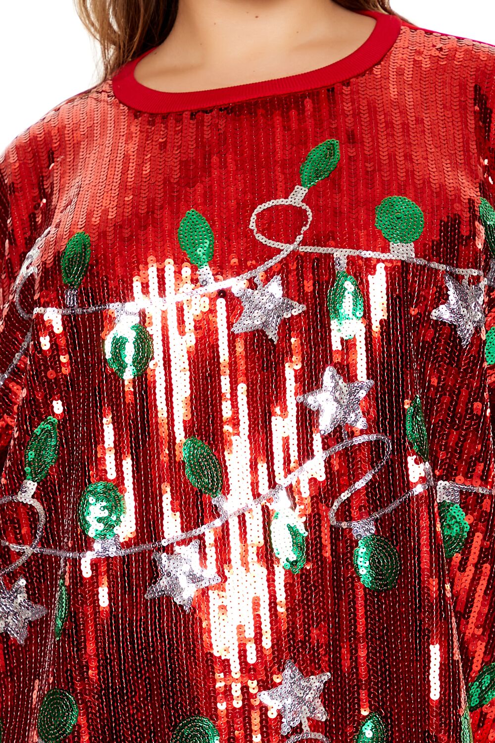 Plus Size Sequin Christmas Lights T-Shirt Dress | Forever 21 on sale