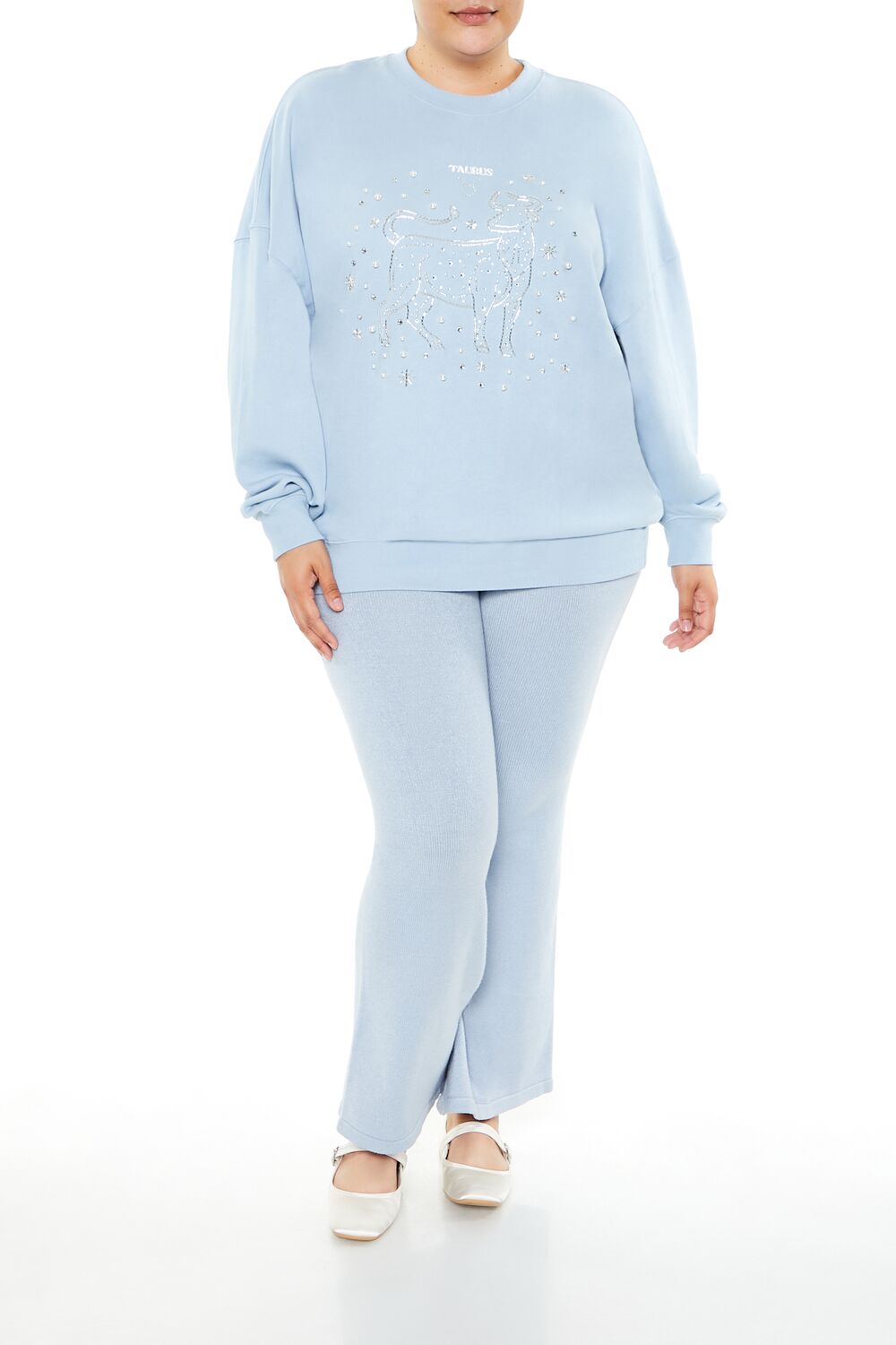Plus Size Beaded Taurus Pullover | Forever 21 online