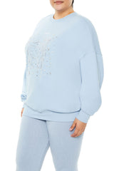 Plus Size Beaded Taurus Pullover | Forever 21 online