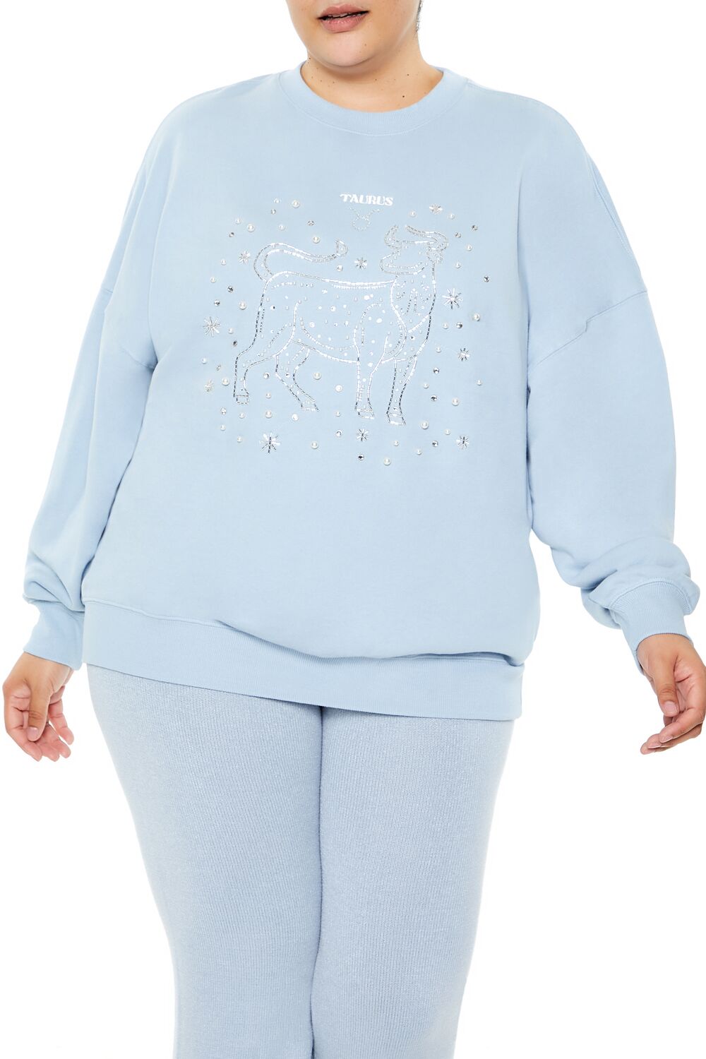 Plus Size Beaded Taurus Pullover | Forever 21 online