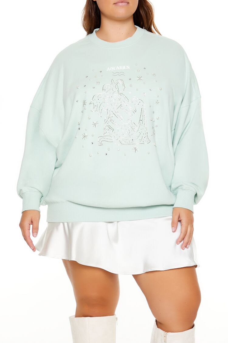 Plus Size Beaded Aquarius Pullover | Forever 21 sale