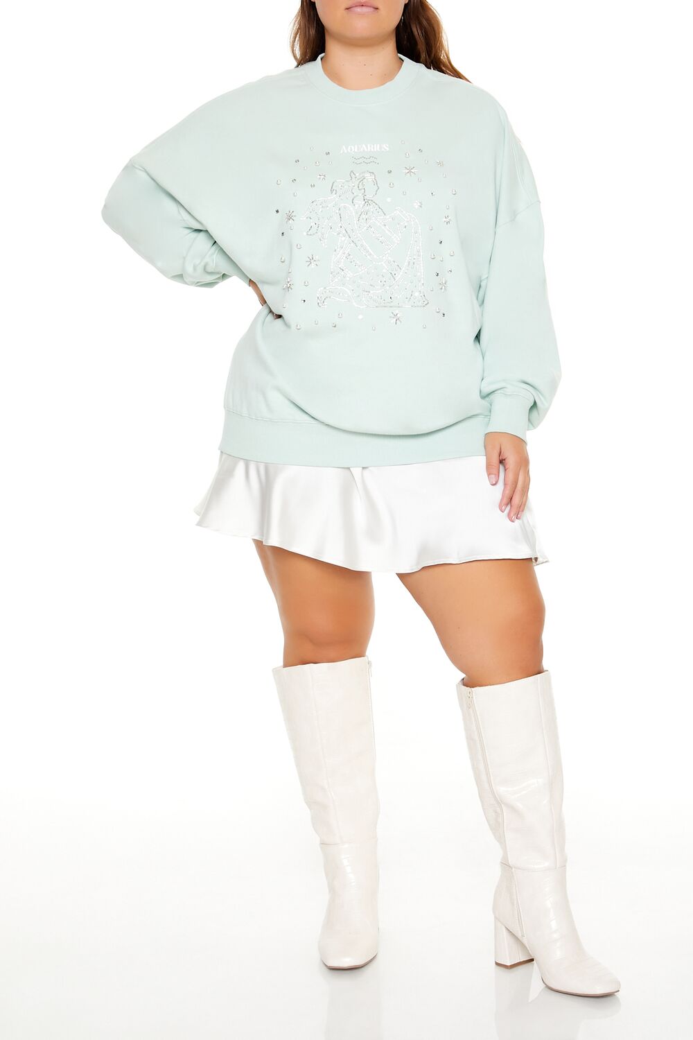 Plus Size Beaded Aquarius Pullover | Forever 21 sale